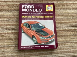 HAYNES MANUAL FORD MONDEO (MK2) H/BACK,SALOON & EST 2003-06 (03-56 REG) PET/DSL - Picture 1 of 7