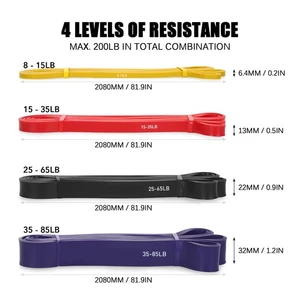 4pcs Pull Up Assist Bands Set Resistance Loop Bands Powerlifting Workout Ex 1J2L - Bild 1 von 9