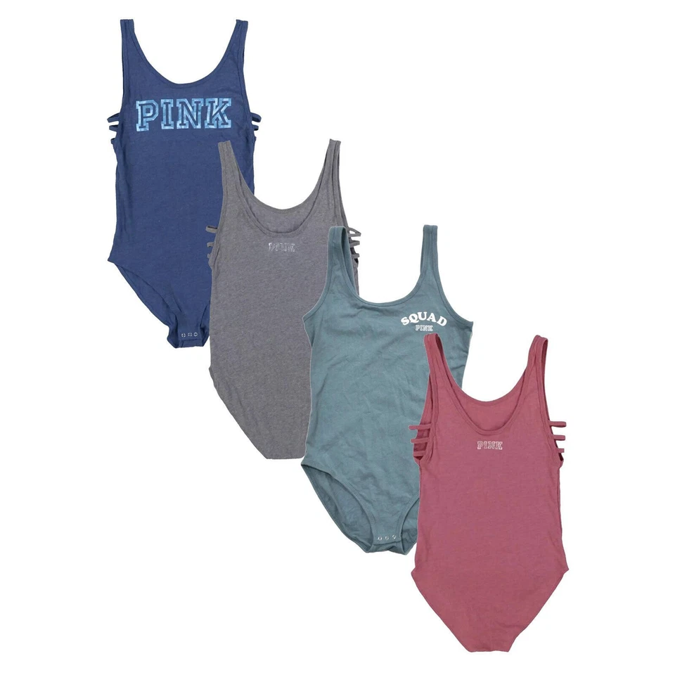 Victoria's Secret Body Rosa Una Pieza Camiseta sin Mangas Gráfico Camisa Xs M Foto 1 de 1