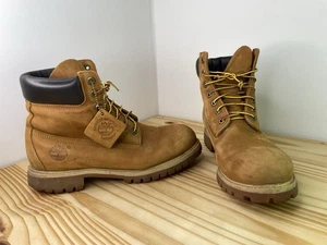 Klassische Timberland Premium Stiefel Herren 9,5M USA Weizenleder 6 Zoll 72066 - Bild 1 von 14