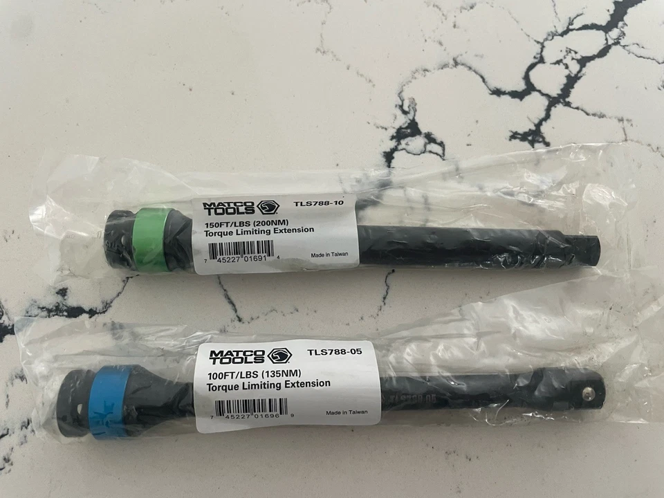 Новые ограничивающие удлинители крутящего момента Matco 2 шт. (150 футов/фунтов и 100 футов/фунтов) - Изображение 1 из 1