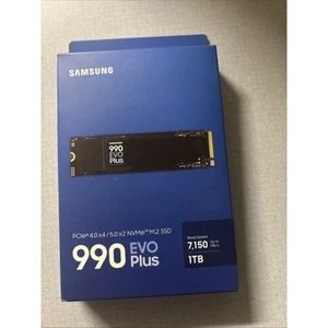 SAMSUNG 990 EVO PLUS SSD 1TB, PCIe Gen 4x4 | Gen 5x2 M.2 Speeds Up-to 7150 MB/s - Picture 1 of 2