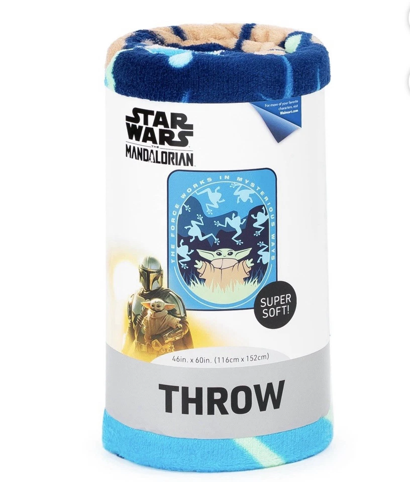 星球大战宝贝尤达超细纤维毛绒毯子! 全新! 46x60英寸 — 第 1/4 张图片