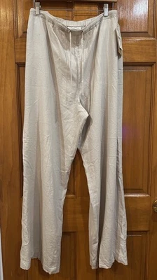 Pantalones de pierna ancha Cold Water Creek mezcla de lino 2X Foto 1 de 4