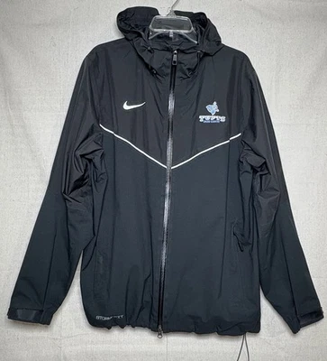 Nike Hombres Storm Fit Lluvia Capucha Chaqueta Negra LG DA4967-010 Mechones EQUIPO EMITIDO Foto 1 de 4