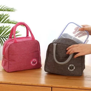 Bolsa de almuerzo con aislamiento térmico bolsa fresca picnic adultos niños almacenamiento de alimentos lonchera Reino Unido - Imagen 1 de 10