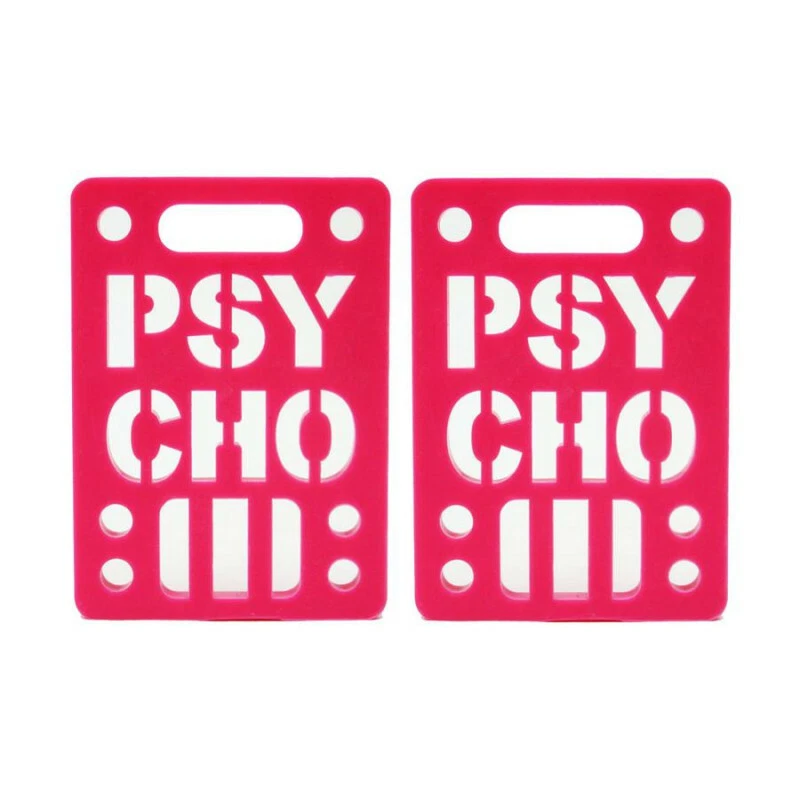 VISION PSYCHO Skateboard Riserpads 1/8" Set (2 Stück) Pink - Street Oldschool Cruiser