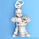 Boy on Conga Drum Mambo Cuban Music 3D 925 Solid Sterling Silver Charm Heavy