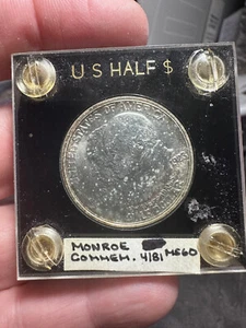 1923 S Monroe Adams Commemorative 90% Silver Half Dollar 50c  Lot 835 - Picture 1 of 3