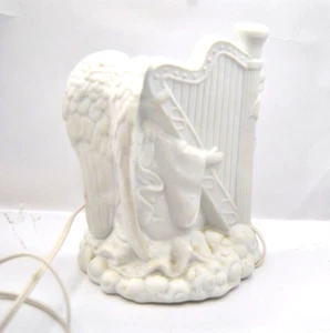 Vintage Angel Playing a Harp Lights Up - Picture 1 of 24