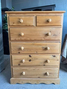 QUALITY solid pine chest of drawers ready to upcycle in fusion paint - Picture 1 of 9
