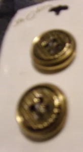 TOLLES SET VINTAGE KNÖPFE goldfarben - 3/4" 6 Knöpfe 5 gleich 1 ungerade - Bild 1 von 3
