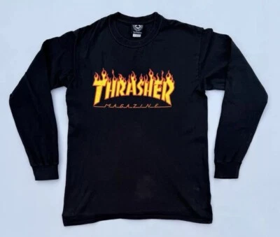 Thrasher Magazine Long Sleeve Shirt Mens Size Medium 90’s Skateboarding Top 🔥 - image 1 of 4
