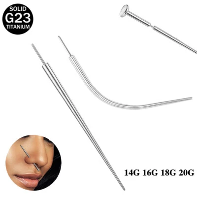 2 PIEZAS G23 Titanio Pin Cónico Sin Rosca Piercing Agujas Piercings Herramienta Asistente Foto 1 de 4