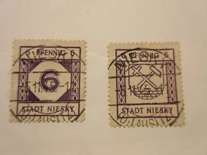 GERMANY Occupation Niesky, Michel: 11, 12 USED, Lot23, Cat €55 - Picture 1 of 1