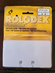 Rolodex® Card File Refills, Ruled, 2 1/4" x 4", White, Pack of 100 - Picture 1 of 4