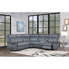ACME Dollum Sectional Sofa in Two Tone Gray Velvet LV00398
