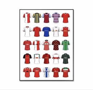 Walsall Football Shirt Poster, Walsall Football Poster, Walsall Shirt, a4 Print - Picture 1 of 4