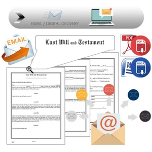 Letzter Wille und Testament Formulare - E-Mail / Digitaler Versand - PDF & DOCX Format - Bild 1 von 5