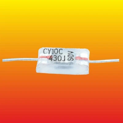 CONDENSADOR VINTAGE VIDRIO AXIAL 43pF 500V 5% CORNING AVX CY10C430J Foto 1 de 3