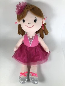 Walgreens Plush Doll Pink Ballerina Dancer Brown Curly Hair 16” Stuffed Toy - Picture 1 of 12