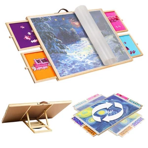 1500 Pieces Rotating Puzzle Board w Drawers and Cover Spinning Puzzle Board,Gift - Picture 1 of 8