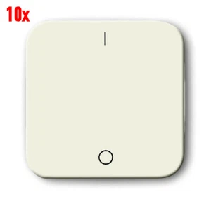 10x Interruptor basculante Busch Jaeger con impresión de E/S Duro 2000 blanco crema 2502-212 - Imagen 1 de 2
