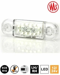 WAS W97.3 12/24V LED White Front Marker Lamp Lorry Truck Trailer Light - Picture 1 of 7
