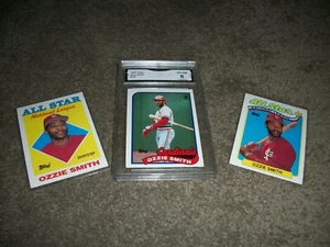 Three Ozzie Smith Topps Cards 1987 #400, 1989 #230 GMA & 1988 #359 all NM - Picture 1 of 2