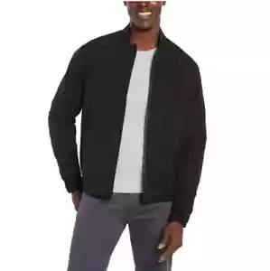 BANANA REPUBLIC Black Lightweight Insulated Water Repellent Bomber Zip Jacket M - Picture 1 of 12