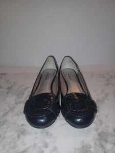 LifeStride Mascot Women's Wedge NWOB Shoes Loafers Slip On Navy Blue Size 6.5 M - Picture 1 of 7