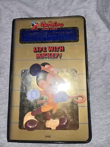 Disney LIFE WITH MICKEY! Cartoon Classics Limited Gold Edition II VHS FREE SHIP - Picture 1 of 3