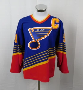 Vintage CCM St. Louis Blues Captain Power Play Jersey Blue #4581 - Picture 1 of 8