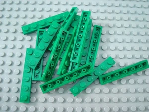 LEGO Lot of 15 Green 1x6 Plates - Picture 1 of 1