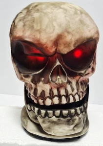 Old Cracker Barrel Dancing Halloween Skull With Led Light Up Eyes Tested. SINGS! - Picture 1 of 9