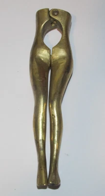 Vintage Solid Brass Ladies Lady Woman Legs Nutcracker Barware Holiday Risque - Image 1 of 4