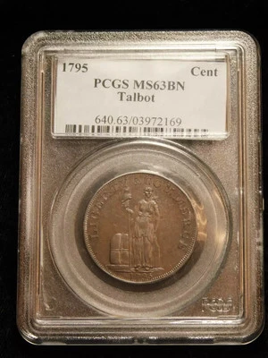 1795 Talbot, Allum, & Lee Large Cent - PCGS MS63BN - Image 1 of 4