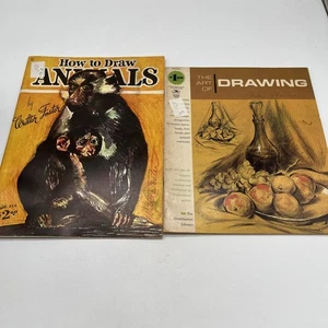 Lotto di 2 libri grandi vintage anni 60 come disegnare riviste libri darte - Foto 1 di 12