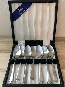 Raimond Sheffield Grapefruit Spoon Set with Sugar Spoon Silver Plated - Picture 1 of 4