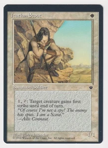Miscut Icatian Scout MP Fallen Empires MTG Factory Error Sheet Edge Misprint EDH - Picture 1 of 2