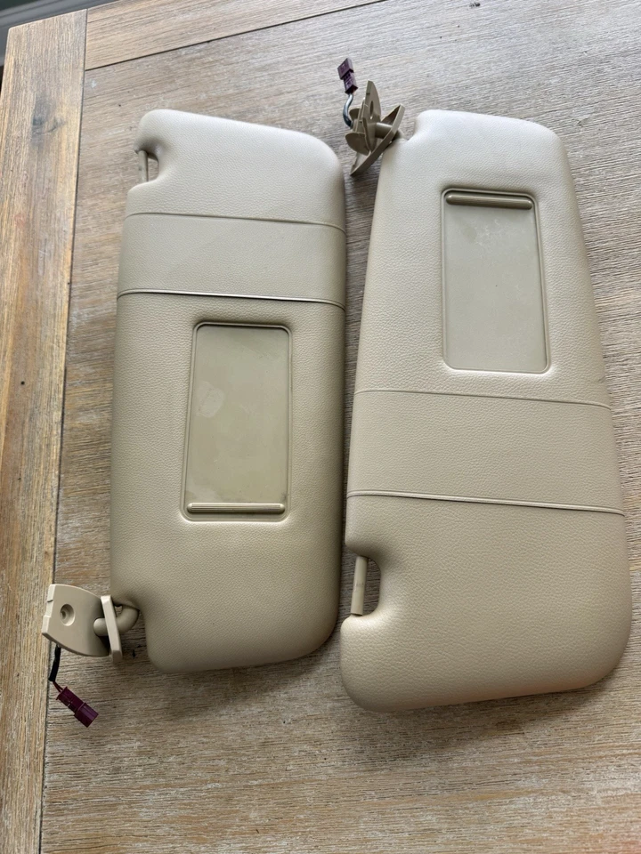 BMW 530i 530xI 525i 2004-2010 lado izquierdo y derecho parasol parasol conjunto bronceado OEM Foto 1 de 4