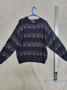 Vintage Herren Large Jantzen Sweater Made in Korea 90s Aztec Knit Pullover - Bild 1 von 4