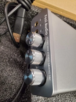 Fosi Audio K5 Pro Gaming DAC Headphone Amplifier Digital-to-Analog Converter AUX - Image 1 of 3
