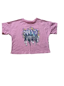 Camisa Banda KISS Juvenil Mediana 7-8 Rosa Gráfica Camiseta Wonder Nation Música Rock Niños - Imagen 1 de 8