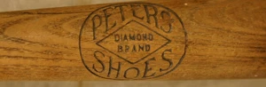  1900's-30's Peters Diamond Brand Shoes Weatherbird Advertising Baseball Bat - Picture 1 of 14