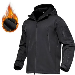 Men's Waterproof Winter Jacket Warm Winter Coat Outdoor Ski Snow Hooded Jacket - Picture 1 of 43