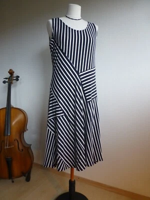 Peruvian Connection Sommerkleid, Gr. L, Jersey, dunkelblau/weiß - Bild 1 von 4