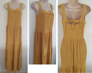 Womens NEXT Maxi Dress Ladies Print Tiered Summer Smocked Beach Dress Size 8-22 - Picture 1 of 8