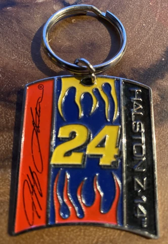 Jeff Gordon #24 ~ Halston Z-14 Car Hood 2006 ~ Key Chain Ring ~ NASCAR Ltd Cover