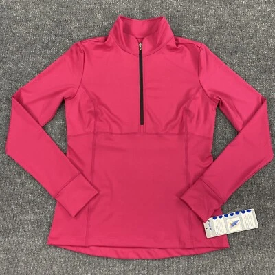 Pullover Charles River Sport para mujer 1/2 cremallera cuello falso manga larga talla mediana Foto 1 de 4